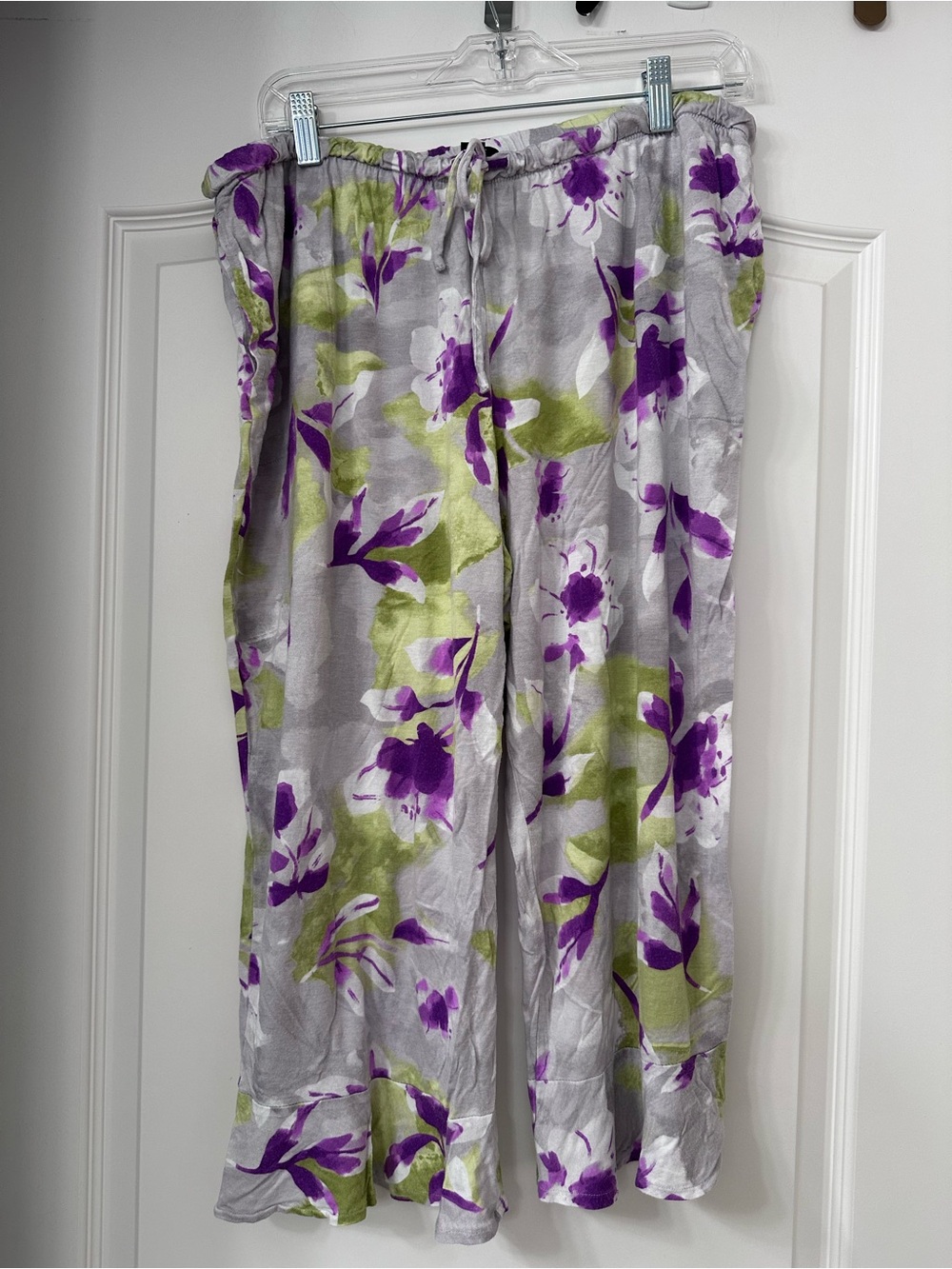 Simply Vera Vera Wang Gray Lounge cropped Pajama Pants -XL